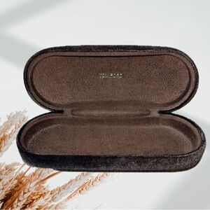Tom Ford Brown Glasses Case with Velvet Interior
